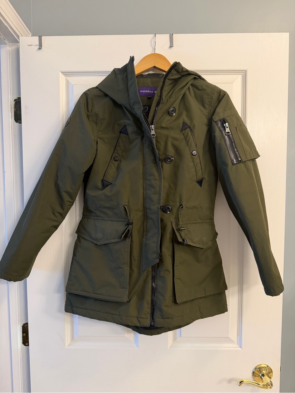 Madden Girl Olive Green Hooded Parka Jacket